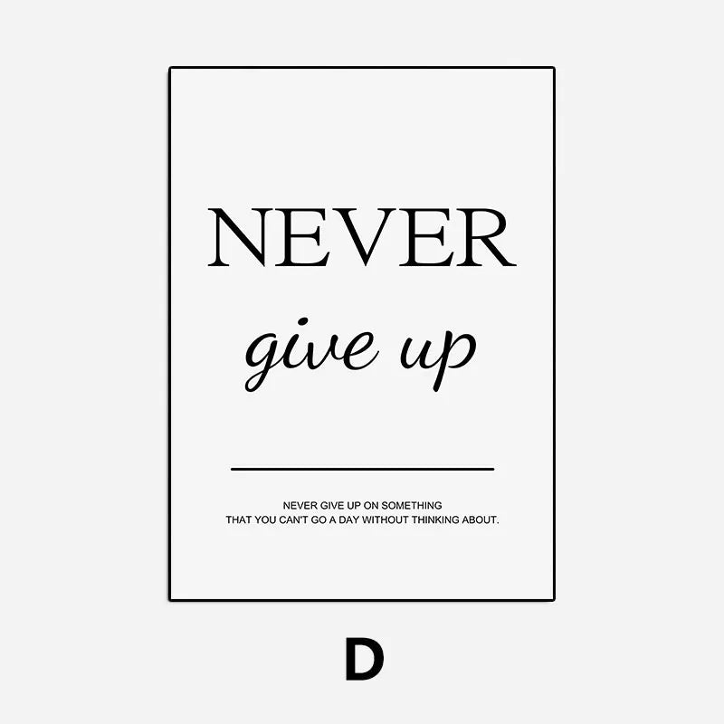 Modern Living Room Simple Decorative Picture Inspirational Wall Art Poster Print Positive Quote Painting on Canvas Home Decor