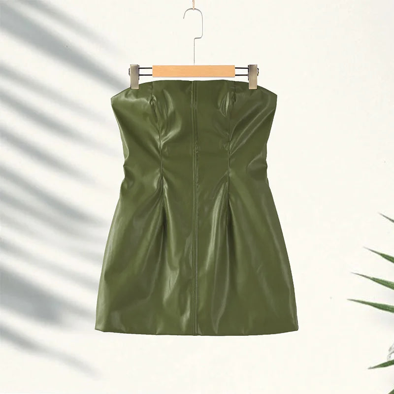 Stylish Leather Solid Jacket Pants Set Women Stand Collar Zipper Coat Loose Trousers Sets Female 2025 Autumn Fashion Streetwears.