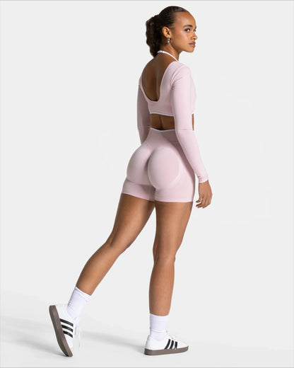 Women's Seamless Gym Solid Color Sports Shorts White Waist Tight High Waist Hip Lifting Yoga Pants Running Sports Shorts