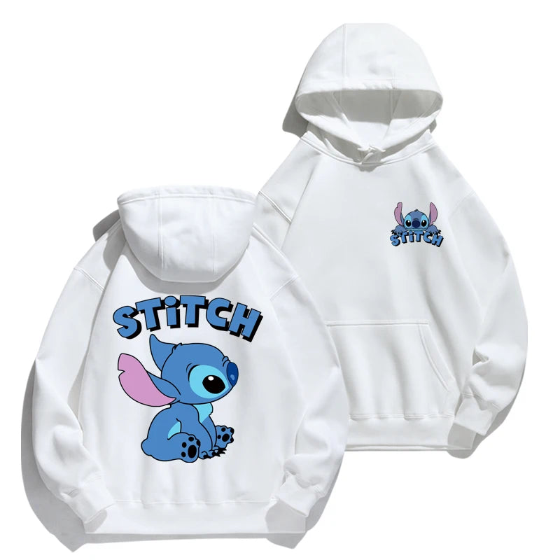 Stitch Hoodie Autumn/Winter Hoodie European and American Cartoon Anime Hoodie Loose Clothes Couple's Hoodie Coat.