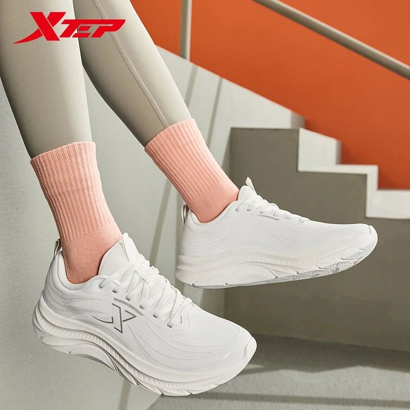 Xtep 299 Leather Running Streamline For Women 2024 Winter Running Shoes Leisure Training Sneaker(Suggest 1 size up) 876418110021.