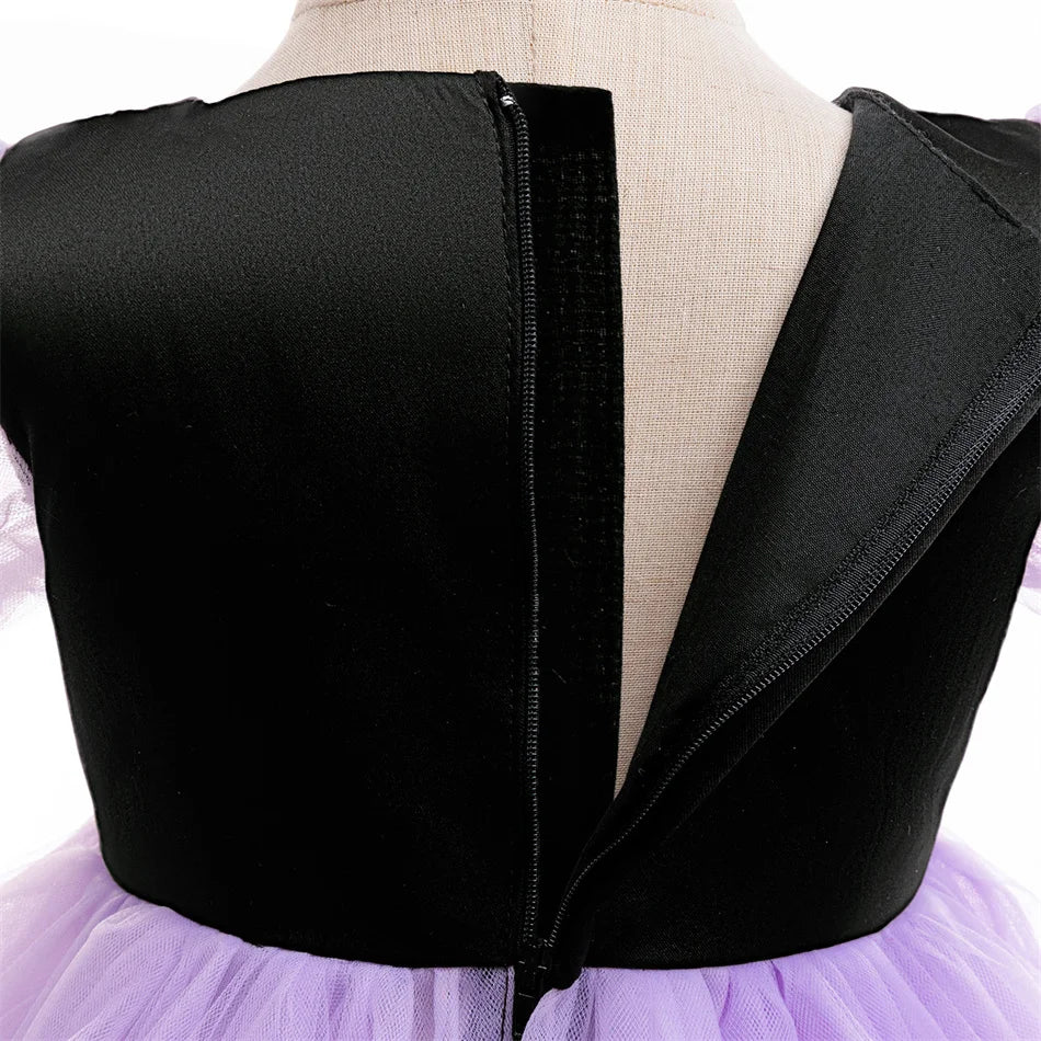 Kleinkind Halloween Kostüm Mädchen Cosplay Hexe Kürbis Skelett Druck Bowknot Kleid Kinder Festival Party Performance Kleidung.