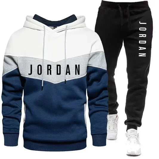 Men's casual jogging sportswear 2025, hoodie + casual sport pants, a warm and fashionable autumn and winter 2-piece set.
