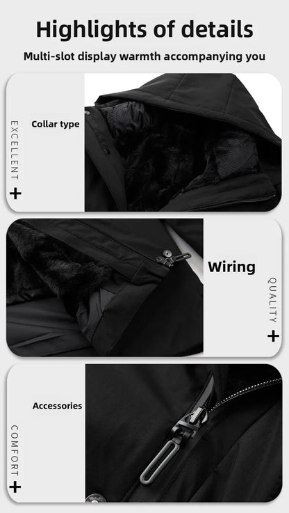 Top Grade Brand Casual Fashion Designer Warm Parka Coat Mens 2025 Newest Winter Jacket Quilted Windbreaker  Mens Clothes.