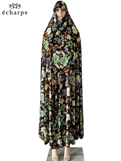 6XL Ramadan Muslim Pullover Sleeveless Dress Women Prayer Garment Arab Jibab Dubai Abaya Islamic Femmel Khimar Worship Robe