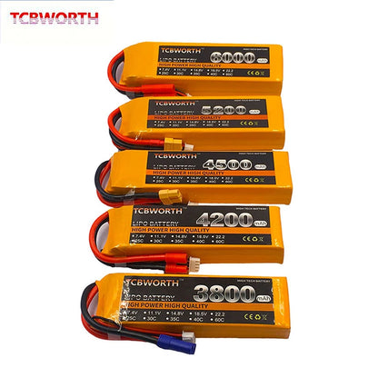 3S RC LiPo Battery 3S 11.1V 1300 1500 1800 2200 3000 3500 4200 6000mAh 25C 35C 60C For RC Airplane Drone Boat 11.1V LiPo 3S.