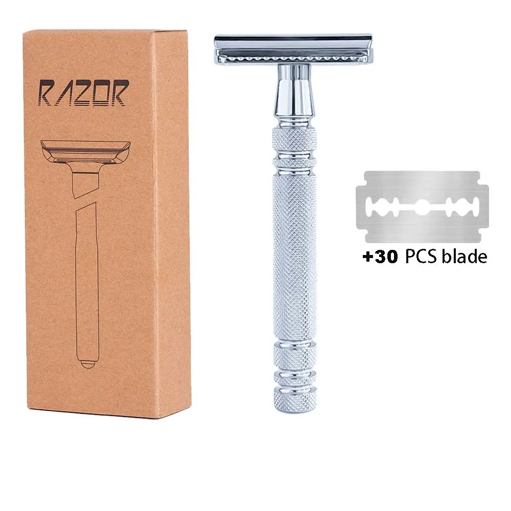 Double Sided Blade Male And Female uUniversal Hair Scraper, Safety Razor, Old-fashioned Shaver Barber Shaver Male.
