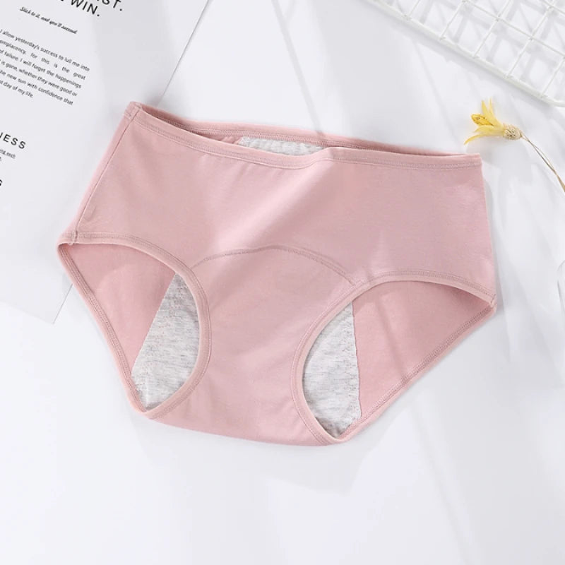 Women's menstrual briefs large flow postpartum water absorption leakproof briefs women's pure cotton menstrual briefs lingerie