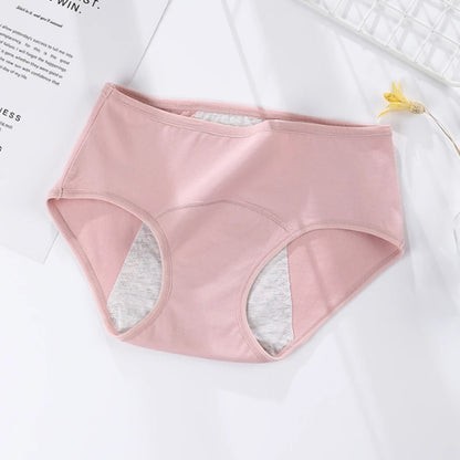 Women's menstrual briefs large flow postpartum water absorption leakproof briefs women's pure cotton menstrual briefs lingerie