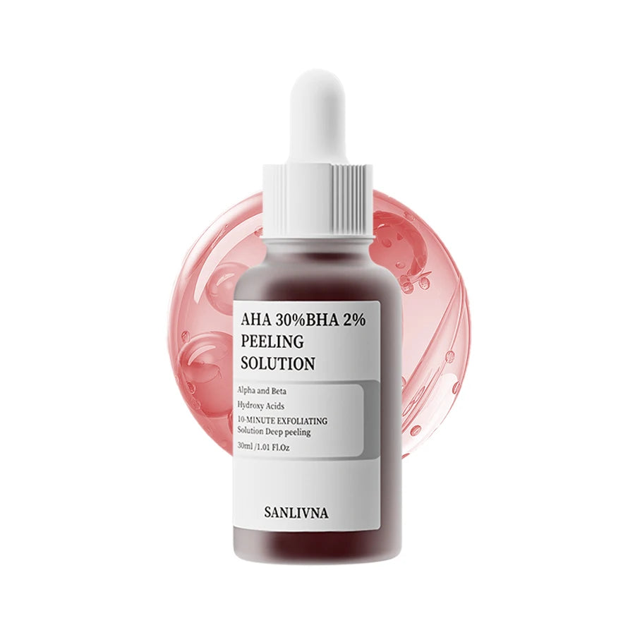 AHA 30%+BHA 2% Exfoliating Face Salicylic Acid Serum 10% Niacinamide + 1% Zinc, 10% Hexapeptide Serum Moisturizing Face Skincare.