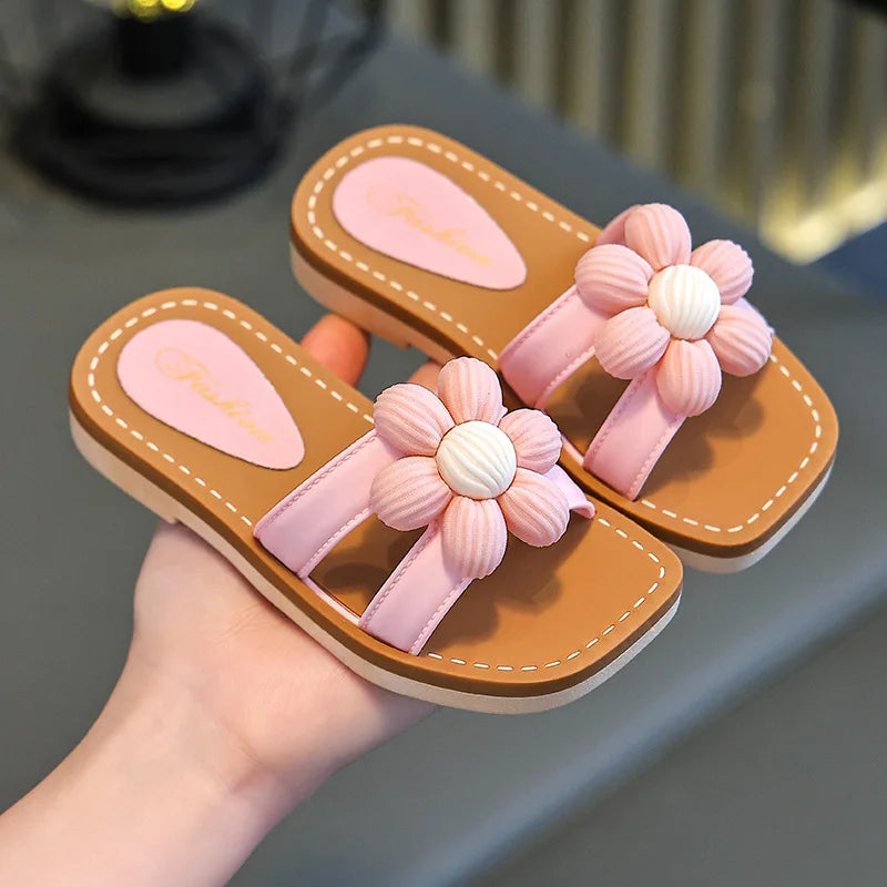 Children Slippers Kids Summer Cartoon Beach Shoes Girls Baby Soft Sole Non-Slip.