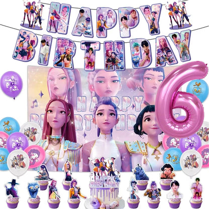 Neue Kpop Dämon Jäger Thema Einweg Geschirr Set Party Liefert Huntrix Saga Jungen Kuchen Topings Geburtstag Party Dekoration