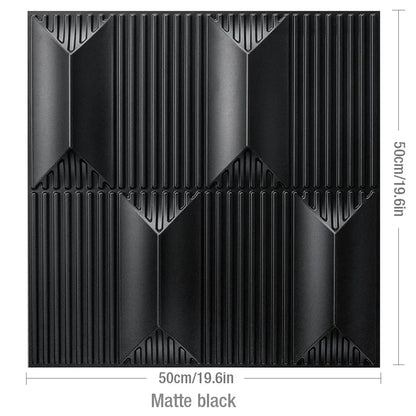 12pcs 50cmx50cm Wood grain 3D Stereo Wall Panel Diamond design tile wall sticker living room mold Bathroom waterproof wall paper