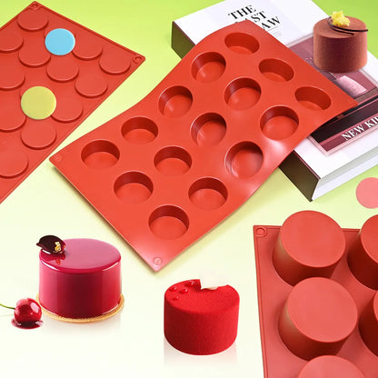 Cylinder Shaped Silicone Mold Soap Mold Chocolate Cookie Covered Sandwich Tool DIY Jelly Pudding Candy Kitchen Cake Baking Pan.
