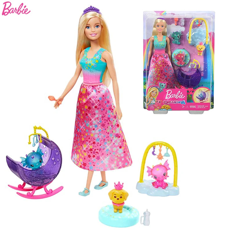 Original Mattel Barbie Fashionistas Doll Music Star Blonde Hair Bjd with Accessories Toys for Girls Collection Educational Props