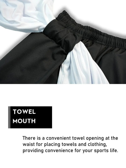 Men's Sports Streetwear Summer Breathable Casual T-shirt Set Outdoor Fitness 2-in-1 Compression Shorts Workout Track Clothes.