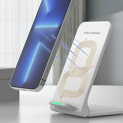 100W Wireless Charger For iPhone 16 15 14 13 12 Pro Max 11 Phone Stand Charger for Samsung S24 S23 Xiaomi Foldable Fast Charging.