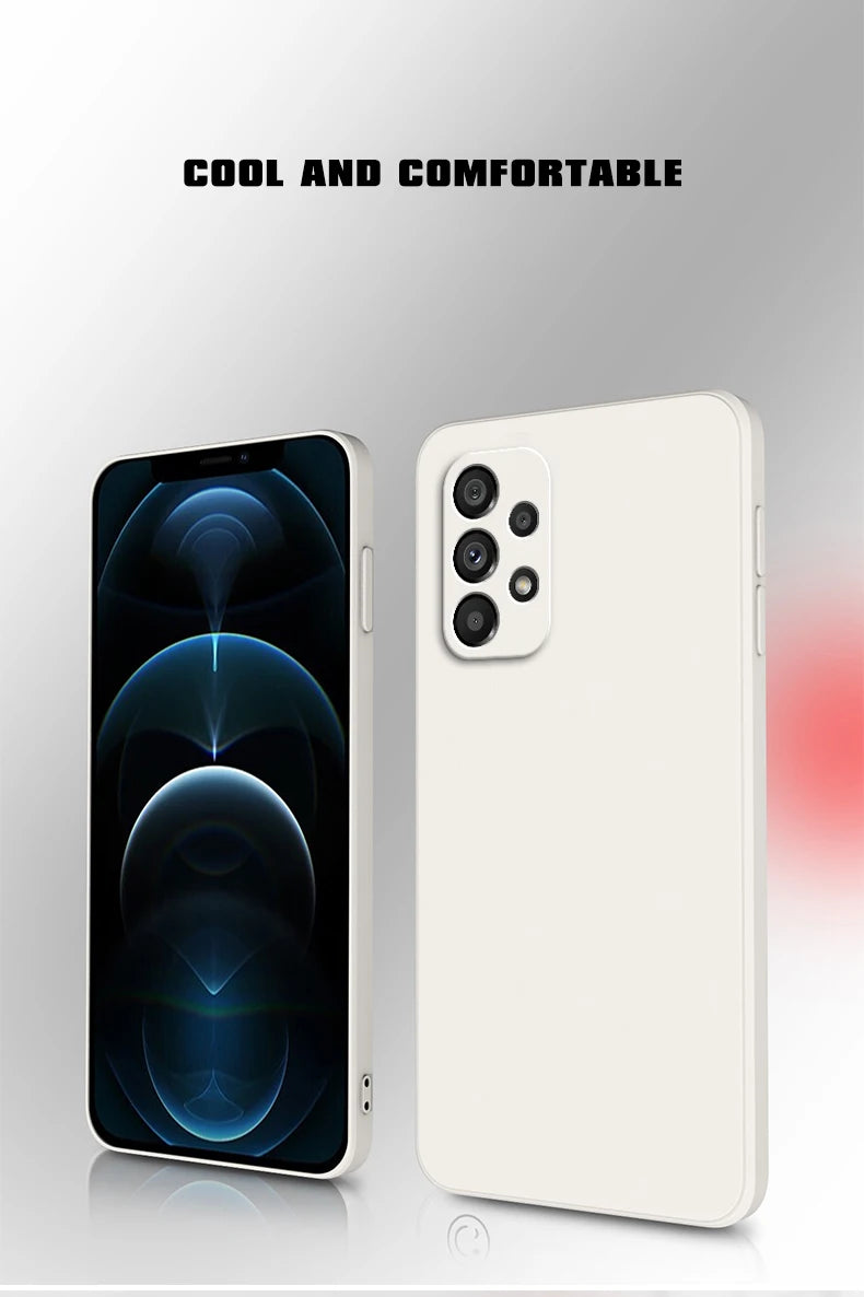 Original Silicone Phone Case for Samsung A32 A42 A52 A52S A72 A13 A23 A33 A53 A73 A14 A24 A34 A54 5G Camera Protective Cover.
