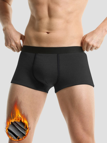 Warme Unterwäsche für Herren plus Fleece-verdickte Herren-Boxershorts für Herbst und Winter, Winter-Shorts, Sport-Boxershorts für Jungen