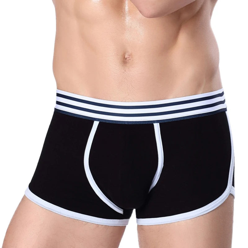 Männer weiche Unterhose Trunks Baumwolle hochwertige Unterwäsche u konvexe Tasche Höschen Cueca mittlere Taille atmungsaktive Boxershorts homme