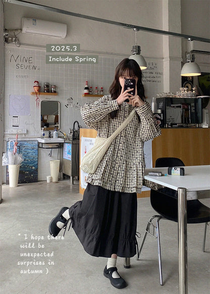 Vintage Black Midi Skirt Women Japanese Harajuku Drawstring Bud Skirts Summer Streetwear Korean Casual Design A Line Faldas New.