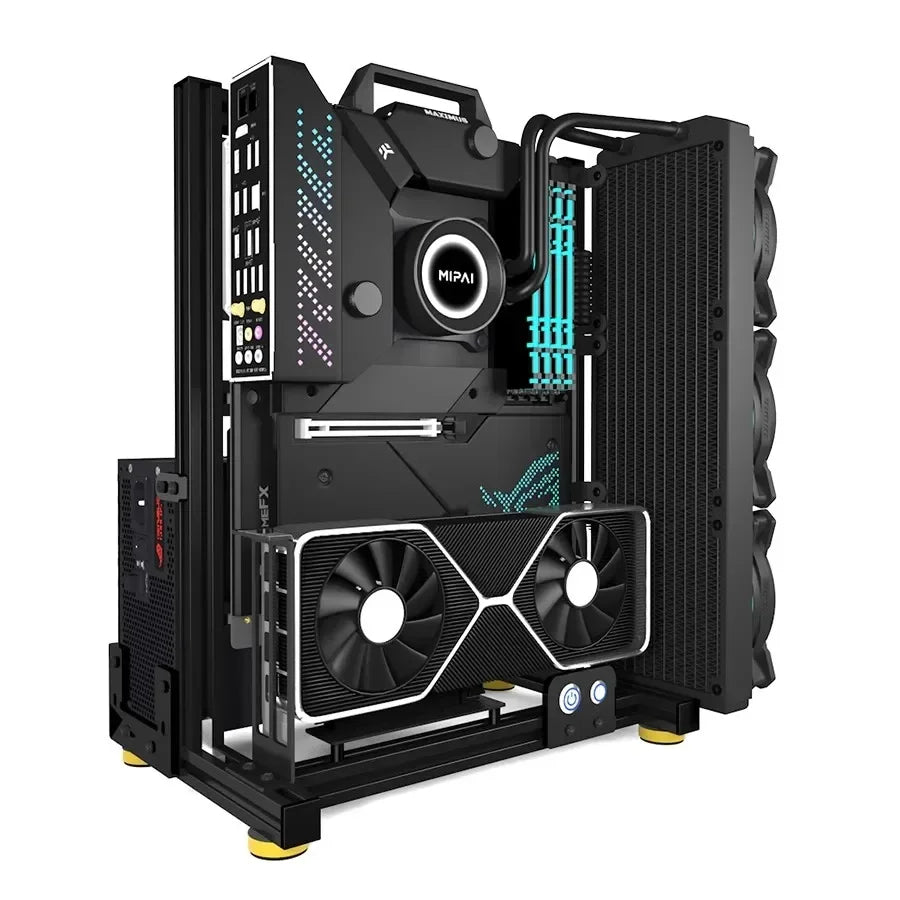 DIY  Gamer Cabinet ITX MATX ATX Open Computer Case Frame Aluminum Alloy Desktop Portable PC Rack DIY Personalized Chassis.
