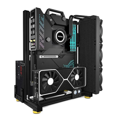 DIY  Gamer Cabinet ITX MATX ATX Open Computer Case Frame Aluminum Alloy Desktop Portable PC Rack DIY Personalized Chassis.