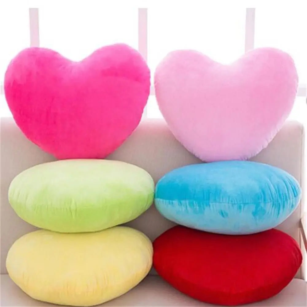 PP cotton Soft Pillow Comfortable Heart Plush Pillow Red Color Pink Color Stuffed Pillow Heart Shape Home Decorative.