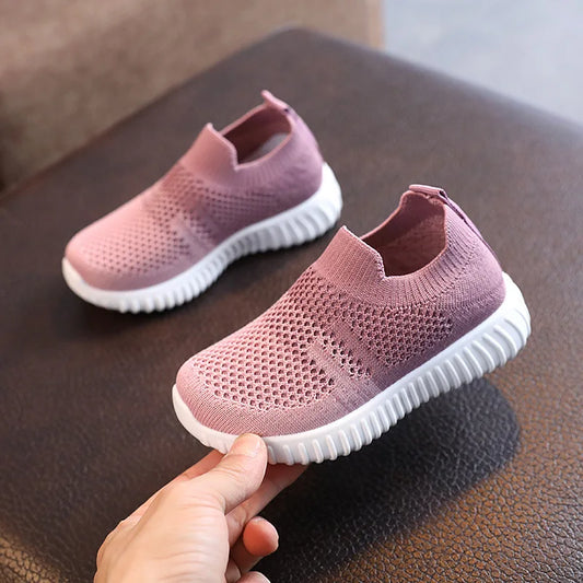 Kids Shoes Multicolor Knitted Toddler Baby Sneakers Casual Slip On Sneakers Children Shoes Kid Girls Boys Sports Shoes.