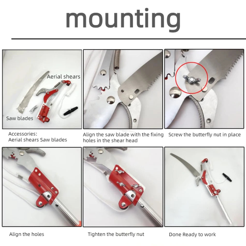 Ausziehbare Baums chere sah 2 in 1 im Freien hohe Ast schere Schnitts chere Gartengeräte Baums ch neider beschneiden