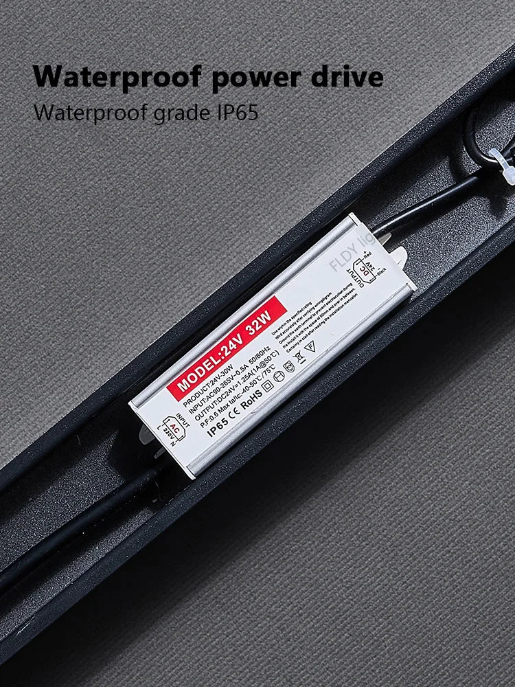 Moderne wasserdichte LED-Wandleuchte mit langem Streifen für den Außenbereich, IP65, Schmiedeeisen-Wandleuchte, Garten-Veranda-Wandleuchte, 110 V, 220 V, Beleuchtung.