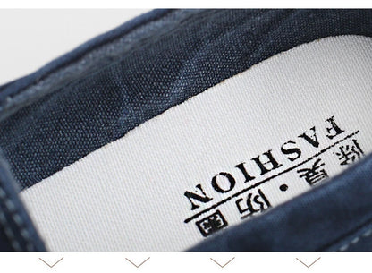 Denim Men's Canvas Shoes Slip on Sneakers Male for Summer 2025 New Outdoor Driving Moccasin Trendy Vintage Loafers Shoes for Men.