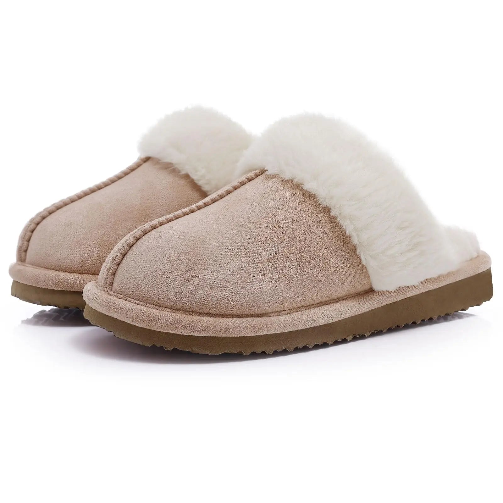 New Winter Fuzzy Women Slippers Indoor Soft House Shoes Fashion Brand Fluffy Suede Women Shoes Outdoor Antiskid Flat Slippers.