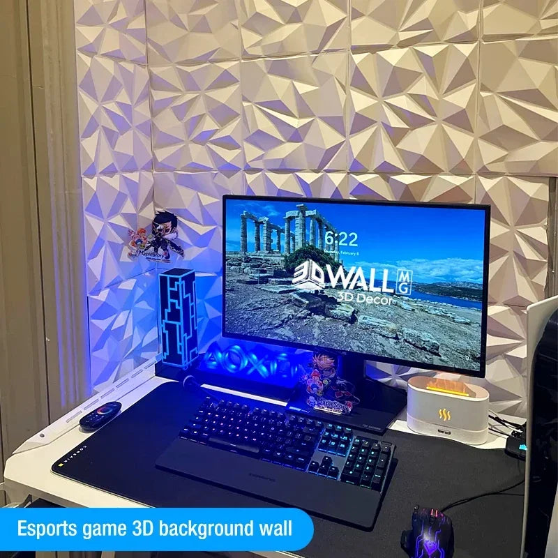 12pcs 30cm 3D textured wall panel 3D wall sticker Wood grain wall decor, suitable for living room, hall, bedroom, hotel, office