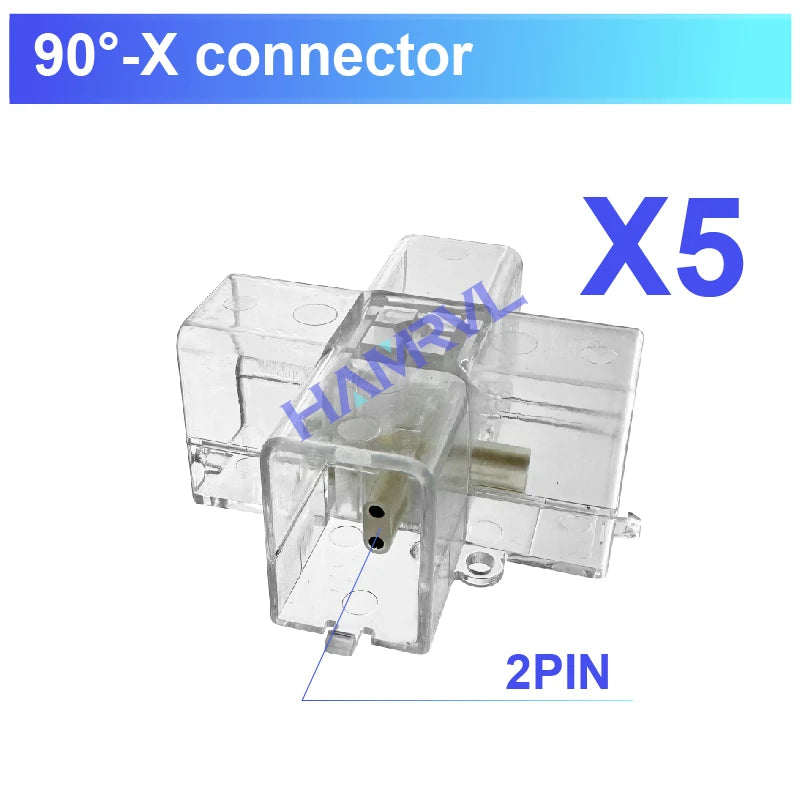 All Copper 2-Pin V/Y/L/T/I Connector for LED Lamp is Suitable for Bordered Hexagon Light Tube 110-240V.