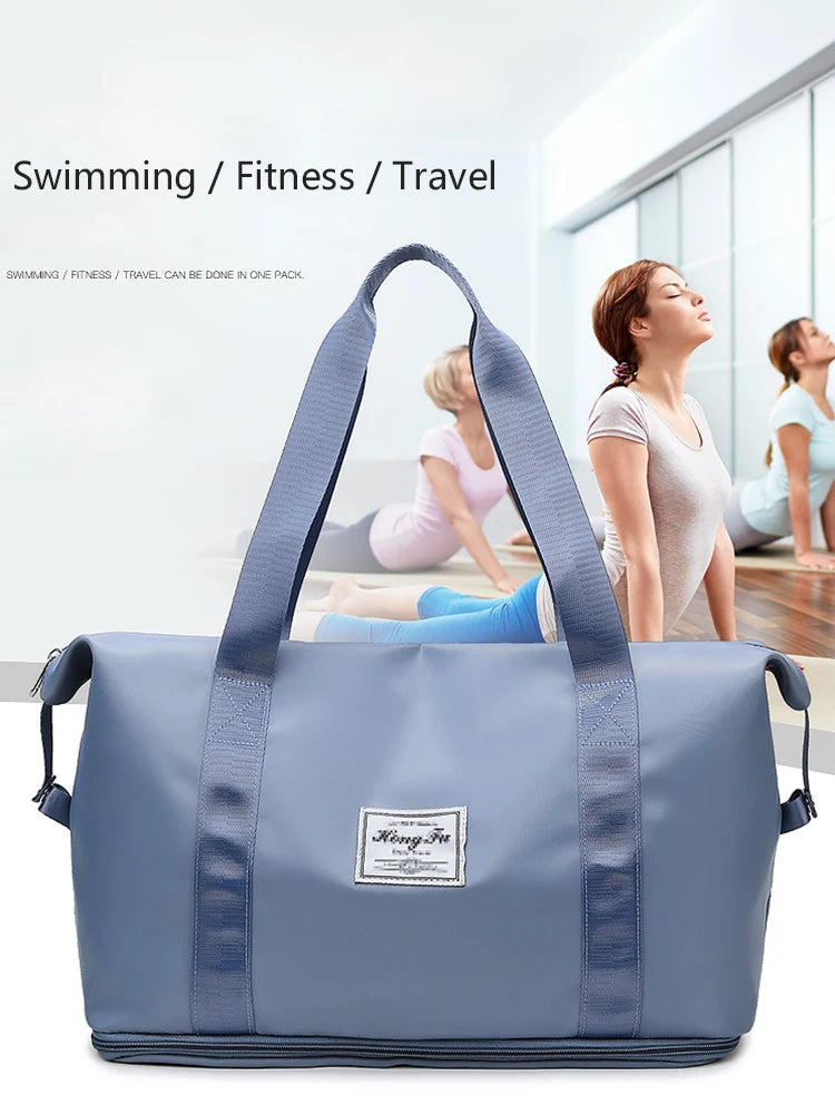 UNIXINU Carry On Travel Duffle Bag Nylon Waterproof Sports Gym Tote Bags for Women Large Capacity Storage Luggage Handbag.