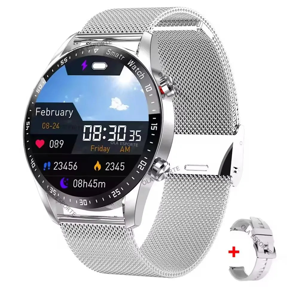 2025 NFC Bluetooth Call Smart Watch Men Full Screen GPS Sports Bracelet Waterproof ECG Health Monitor SmartWatch for IOS Android