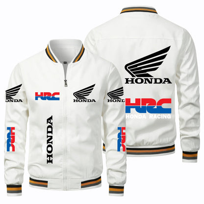 2025 New Men's Honda Motorcycle Jacket Honda Wing HRC Logo Jacket Oversized Biker Racing Team Jacket Honda Men's Clothing Coats.