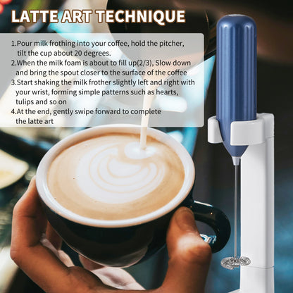 Household Kitchen Portable Mini Handheld SUS304 Mixing Head Electric Food Blender Drink Mixer Coffee Milk Frother With Stand.