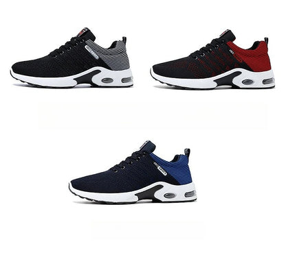 2025 New Men Sneakers Breathable Lace-Up Running Shoes Men Outdoor Walking Shoe Mesh Flying Woven Anti Slip Sports Shoes for Men.