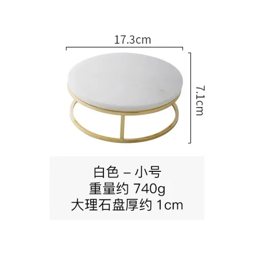 Nordic Marble Cake Dessert Tray Decoration Modern Simple Home Makeup Tools Jewelry Storage Plate Fruit Snack Chocolate Display.