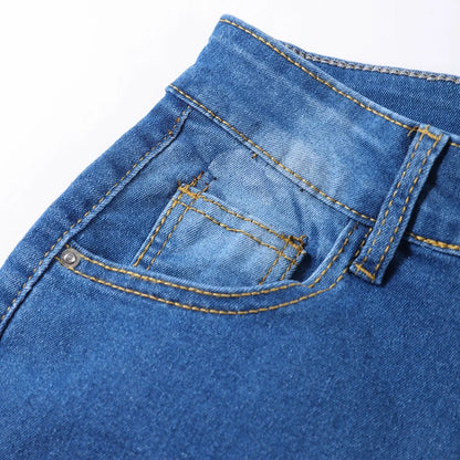 Slim High-waist Jeans Women's Sexy Skinny Pencil Pants Washed Denim Long Trousers 2025 Autumn New Ladies Zipper Streetwear.