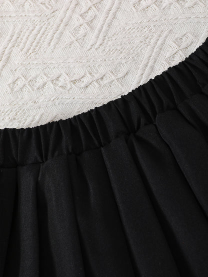 Spring 3-10y Kids Girls Clothes Heart Printing Tops Pleated Skirt 2pcs Sets Children's Outdoor Daily Wear Valentine's Day Gift.