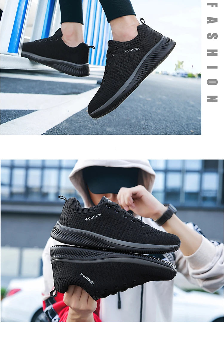 Men Running Shoes Breathable Light Comfortable Men's Casual Shoes Tenis Outdoor Slip On Walking Sneakers.