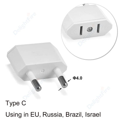 US-Elektrostecker-Adapter, europäisch, EU auf US, Amerika, China, CN, Kanada, CA, Reiseadapter, 2-poliger Stecker, Typ A, Konverter, Netzteil