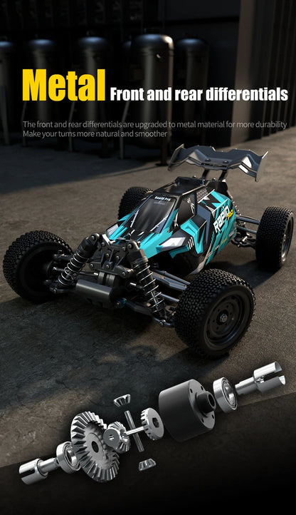 Teeggi 16101 /16102 PRO 1:16 High Speed RC Car With LED Light Drift 70KM/H 4WD RC Off-Road Car Monster Truck Toy For Kid Gifts