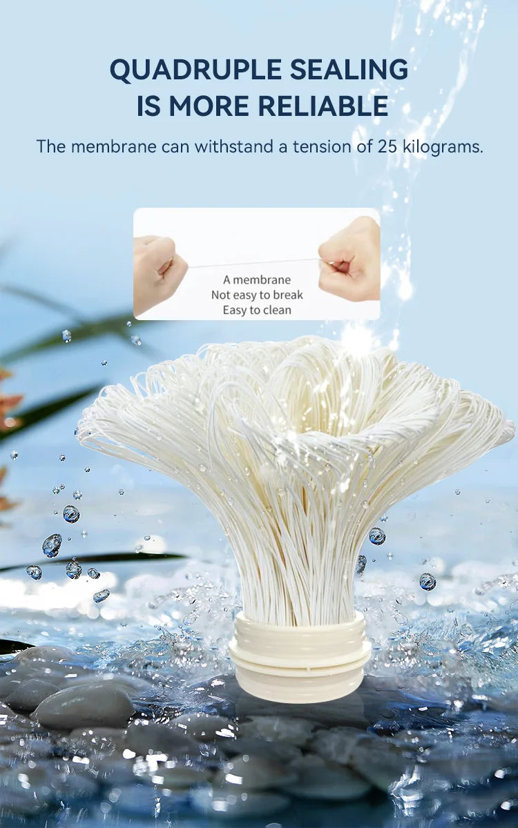 Wheelton whole house high flow water filter purifier 1000L-3000L SUS304 mineral water filter Reusable 0.01um PVDF for 5 years