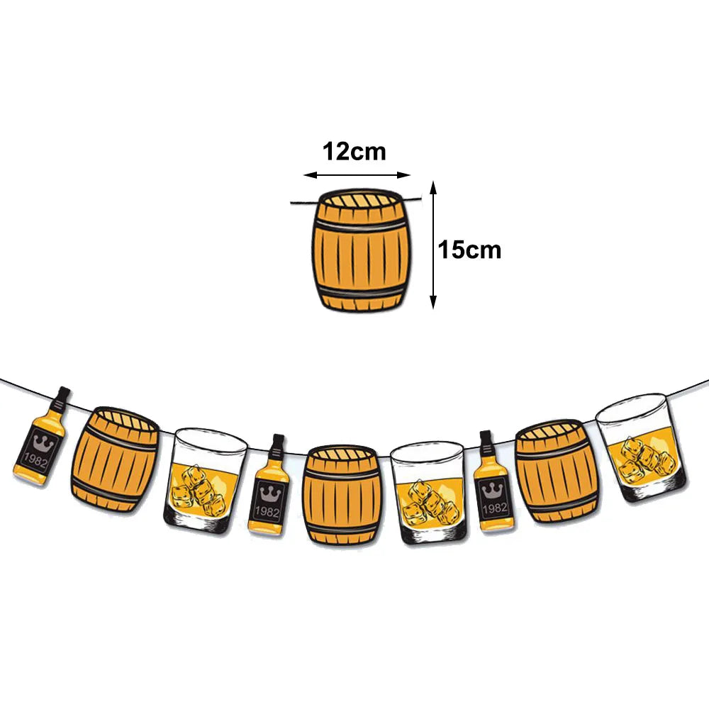 Oktoberfest Party Dekorationen Bier Banner Ballon 40. Kuchen Topper Anzahl Ballon für Deutsches Bier Geburtstag Party Supplies Gefälligkeiten.