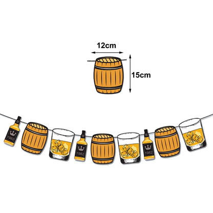 Oktoberfest Party Dekorationen Bier Banner Ballon 40. Kuchen Topper Anzahl Ballon für Deutsches Bier Geburtstag Party Supplies Gefälligkeiten.