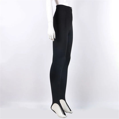 Korean Fashion Winter Black Slim High Waisted Skinny Y2K Women Tight Pants Sexy Glitter Casual Club 2025 Leggings Pants Long.